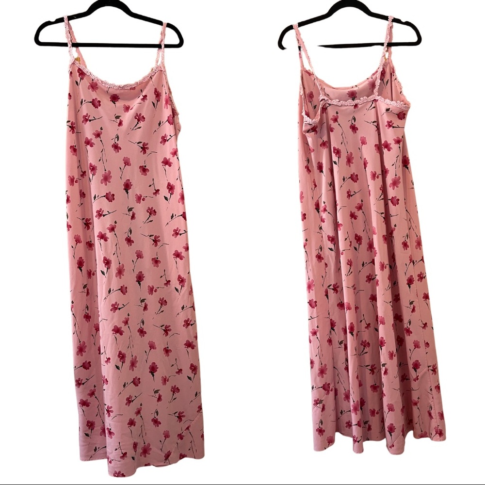 Vintage Lejaby Paris Neiman Marcus Slip Dress Floral